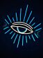 Auge mit Strahlen LED-Neonschild Wohnzimmer Bar