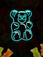 Teddybär LED-Neonschild für Kinderzimmer Wohnzimmer