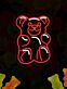 Teddybär LED-Neonschild für Kinderzimmer Wohnzimmer