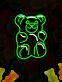 Teddybär LED-Neonschild für Kinderzimmer Wohnzimmer