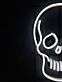 Totenkopf und anatomisches Herz LED-Neonschild für Tattoo Studio Bar