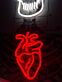 Totenkopf und anatomisches Herz LED-Neonschild für Tattoo Studio Bar