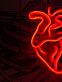 Totenkopf und anatomisches Herz LED-Neonschild für Tattoo Studio Bar