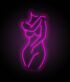 Abstrakte Frauenkörper Silhouette LED-Neonschild Wohnzimmer Studio