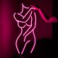 Abstrakte Frauenkörper Silhouette LED-Neonschild Wohnzimmer Studio