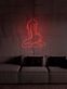 Künstlerische Silhouette einer sitzenden Frau LED-Neonschild Wohnzimmer
