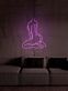 Künstlerische Silhouette einer sitzenden Frau LED-Neonschild Wohnzimmer