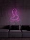 Künstlerische Silhouette einer sitzenden Frau LED-Neonschild Wohnzimmer