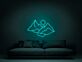 Berglandschaft mit Sonne LED-Neonschild Wohnzimmer Schlafzimmer