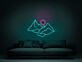 Berglandschaft mit Sonne LED-Neonschild Wohnzimmer Schlafzimmer
