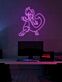 Mewtu aus Pokémon als LED-Neonschild