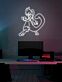 Mewtu aus Pokémon als LED-Neonschild