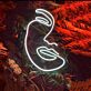 Abstraktes Gesicht LED-Neonschild Wohnzimmer Studio