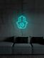 Hamsa Hand Symbol LED-Neonschild Wohnzimmer Meditationsraum