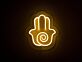 Hamsa Hand Symbol LED-Neonschild Wohnzimmer Meditationsraum