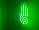 Hamsa Hand Symbol LED-Neonschild Wohnzimmer Meditationsraum