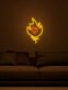 Flamme mit Herzsymbol LED-Neonschild Wohnzimmer Schlafzimmer