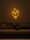 Flamme mit Herzsymbol LED-Neonschild Wohnzimmer Schlafzimmer