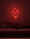 Flamme mit Herzsymbol LED-Neonschild Wohnzimmer Schlafzimmer