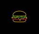 Hamburger LED-Neonschild für Restaurant und Imbiss