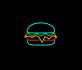 Hamburger LED-Neonschild für Restaurant und Imbiss