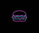 Hamburger LED-Neonschild für Restaurant und Imbiss
