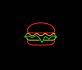 Hamburger LED-Neonschild für Restaurant und Imbiss