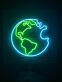 Weltkarte LED-Neonschild für Wohnzimmer Büro