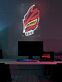 stilisiertes Maskenmotiv mit Zähnen LED-Neonschild für Gamingzimmer Bar