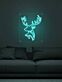 Hirschkopf LED-Neonschild Wohnzimmer Bar