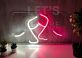Zwei abstrakte Gesichter LED-Neonschild für Wohnzimmer und Atelier