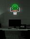 Basketballkorb mit Ball LED-Neonschild für Wohnzimmer Sportbar