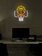 Basketballkorb mit Ball LED-Neonschild für Wohnzimmer Sportbar