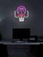 Basketballkorb mit Ball LED-Neonschild für Wohnzimmer Sportbar