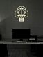 Basketballkorb mit Ball LED-Neonschild für Wohnzimmer Sportbar
