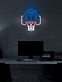 Basketballkorb mit Ball LED-Neonschild für Wohnzimmer Sportbar
