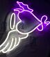 Herz mit Flügeln und Heiligenschein LED-Neonschild Wohnzimmer Schlafzimmer