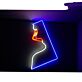 Profil eines Gesichts mit roten Lippen LED-Neonschild Wohnzimmer Bar