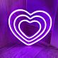 Herzform LED-Neonschild Wohnzimmer Schlafzimmer