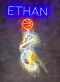 LED Neonschild ETHAN mit Basketball und Sneaker Motiv als personalisierte Wanddekoration für Jugendzimmer Sportzimmer oder Gaming Raum