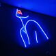 Minimalistische Silhouette einer Frau LED-Neonschild Wohnzimmer Atelier