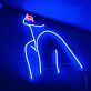 Minimalistische Silhouette einer Frau LED-Neonschild Wohnzimmer Atelier