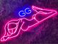 LED Neonschild mit springendem Sportler Motiv und GG Schriftzug als moderne Wanddekoration für Gaming Room Jugendzimmer Fitness Raum oder kreative Studio Beleuchtung