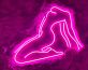 Sitzende Frau Silhouette LED-Neonschild für Bar Club