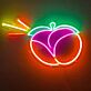 Pfirsich LED-Neonschild für Küche und Bar
