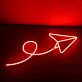 Papierflugzeug Symbol LED-Neonschild für Home Büro