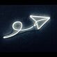Papierflugzeug Symbol LED-Neonschild für Home Büro