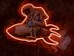 Astronaut auf Rakete LED-Neonschild Gamingzimmer