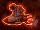 Astronaut auf Rakete LED-Neonschild Gamingzimmer