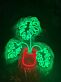 Monstera im Blumentopf LED-Neonschild Wohnzimmer Dekoration